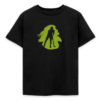 Hallenhockey Feldhockeyschläger Feldhockey - Kinder T-Shirt - Schwarz - Vorne - AI Model Kid Female (0cm)