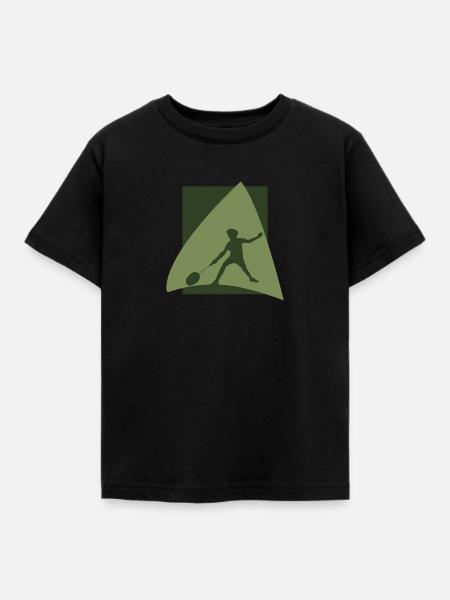 Badmintonschläger Badmintonspieler - Kinder T-Shirt - Schwarz