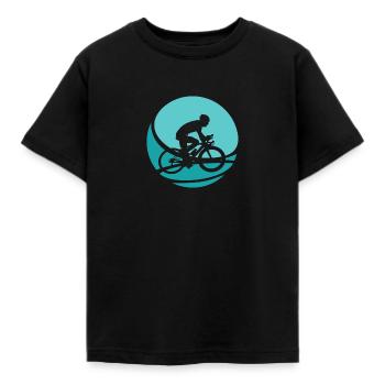 Cyclists Cycling Cyclists - Kids' T-Shirt - black - Front - AI Model Kid Female (0cm)