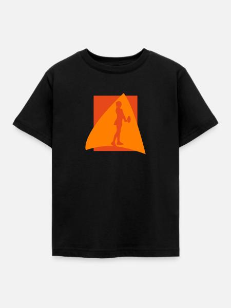 Tennis Aufschlag - Kinder T-Shirt - Schwarz
