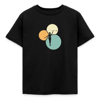 Gymnastics Baton Twirling Twirling - Kids' T-Shirt - black - Front - AI Model Kid Female (0cm)