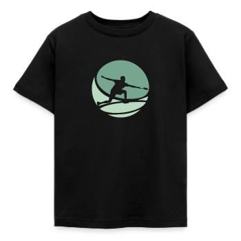 Raquette de badminton Badminton Smash - T-shirt Enfant - noir - Devant - AI Model Kid Female (0cm)