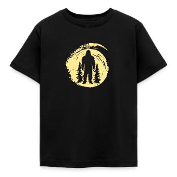 Big foot Lochness Lochness Bigfoot - Kids' T-Shirt - black - Front - AI Model Kid Female (0cm)
