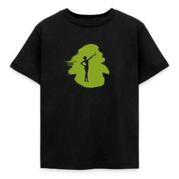 Gymnastique Twirling Stick Turning - T-shirt Enfant - noir - Devant - AI Model Kid Female (0cm)