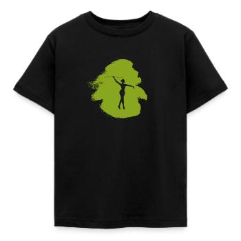 Gymnastique Bâton Tournant Bâton Tournant - T-shirt Enfant - noir - Devant - AI Model Kid Female (0cm)
