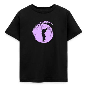 Golf Golf Ball Driver - Kids' T-Shirt - black - Front - AI Model Kid Female (0cm)