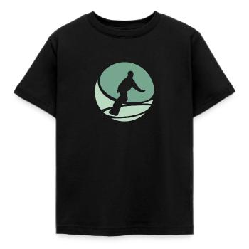 Snowboarder Snowboard Snowboarding - Kids' T-Shirt - black - Front - AI Model Kid Female (0cm)