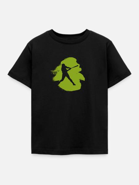Baseball Softball Baseball - Kinder T-Shirt - Schwarz