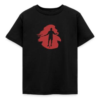 Bâton de hockey sur gazon de hockey intérieur - T-shirt Enfant - noir - Devant - AI Model Kid Female (0cm)
