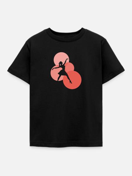 Ballett Tänzerin Schwanensee Oper - Kinder T-Shirt - Schwarz