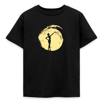 Bâton Stabdrehen Twirling Bâton Twirling - T-shirt Enfant - noir - Devant - AI Model Kid Female (0cm)