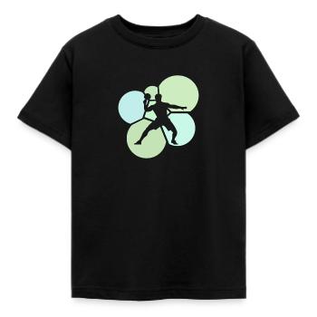 Table tennis bat Table tennis Table tennis - Kids' T-Shirt - black - Front - AI Model Kid Female (0cm)