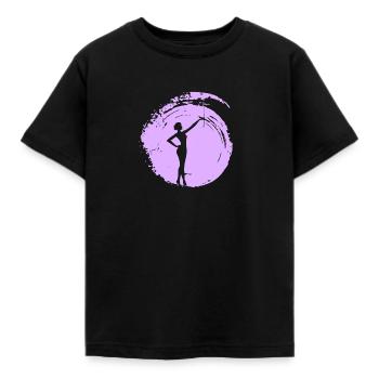 Rod Turning Baton Twirling Baton Twirling Twirling - Kids' T-Shirt - black - Front - AI Model Kid Female (0cm)