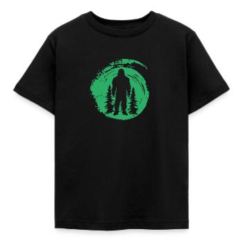 Big foot Lochness Yeti Lochness - Kids' T-Shirt - black - Front - AI Model Kid Female (0cm)