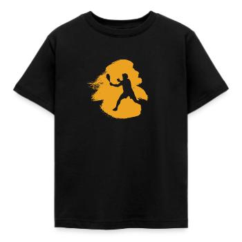 Squash Player Squash Squash Racket - Kids' T-Shirt - black - Front - AI Model Kid Female (0cm)