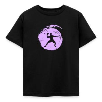 Table Tennis Table Tennis Table Tennis - Kids' T-Shirt - black - Front - AI Model Kid Female (0cm)
