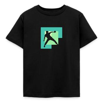 Table Tennis Table Tennis Table Tennis Ball - Kids' T-Shirt - black - Front - AI Model Kid Female (0cm)