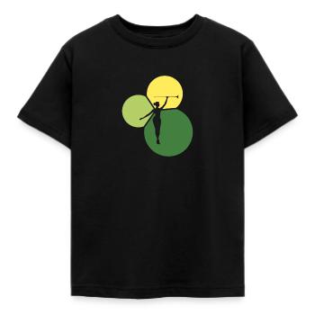 Bâton de gymnastique Twirling Bâton Tournant - T-shirt Enfant - noir - Devant - AI Model Kid Female (0cm)