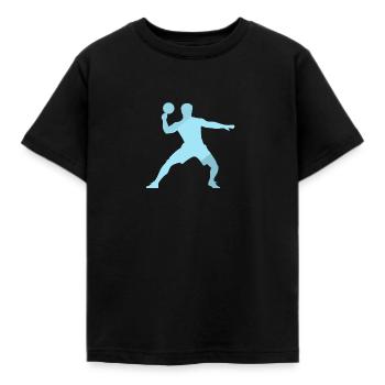 Table Tennis Player Table Tennis Ball Table Tennis - Kids' T-Shirt - black - Front - AI Model Kid Female (0cm)