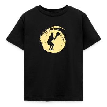 Lacrosse Lacrosse Raquette Intercrosse - T-shirt Enfant - noir - Devant - AI Model Kid Female (0cm)