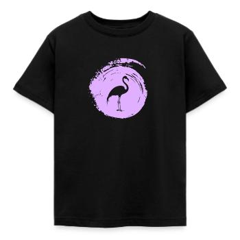 Flamingos Flamingo Flamingos Flamenco - Kids' T-Shirt - black - Front - AI Model Kid Female (0cm)