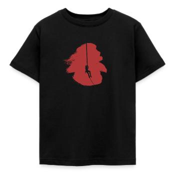 Mountaineering alpinist rock climbing - Kids' T-Shirt - black - Front - AI Model Kid Female (0cm)
