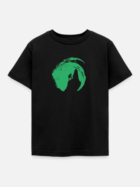 Kletterer Felsklettern Gipfel - Kinder T-Shirt - Schwarz