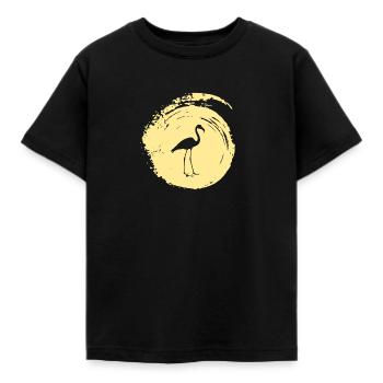 Flamingos Flamingo Flamingo Exotic - Kids' T-Shirt - black - Front - AI Model Kid Female (0cm)
