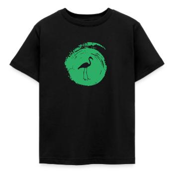Flamingos Flamingo Flamingo Wasservogel - Kinder T-Shirt - Schwarz - Vorne - AI Model Kid Female (0cm)