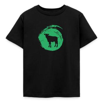 Rind Bauer Kuh - Kinder T-Shirt - Schwarz - Vorne - AI Model Kid Female (0cm)