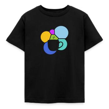 Coffee, Cappuccino, Espresso - Kids' T-Shirt - black - Front - AI Model Kid Female (0cm)