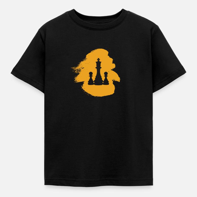 Échiquier d'échecs - T-shirt Enfant - noir