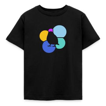 Perruche aile d’oiseau - T-shirt Enfant - noir - Devant - AI Model Kid Female (0cm)
