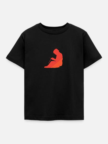 Häkeln Faden Crochet - Kinder T-Shirt - Schwarz