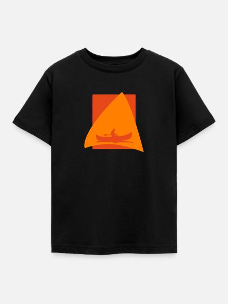 Kajak Ruder Ruder - Kinder T-Shirt - Schwarz