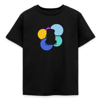 Backpacking Wandern Wanderung - Kinder T-Shirt - Schwarz - Vorne - AI Model Kid Female (0cm)