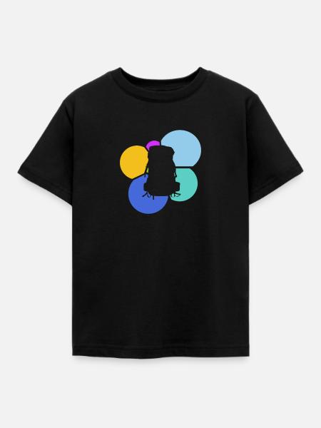 Backpacking Wandern Wanderung - Kinder T-Shirt - Schwarz