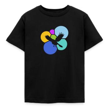 Oiseaux de troupeau d’animaux - T-shirt Enfant - noir - Devant - AI Model Kid Female (0cm)