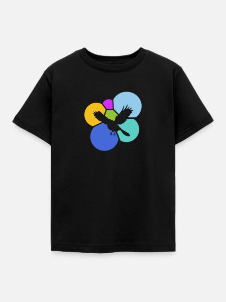 Tier Vogelschwarm Birds - Kinder T-Shirt - Schwarz