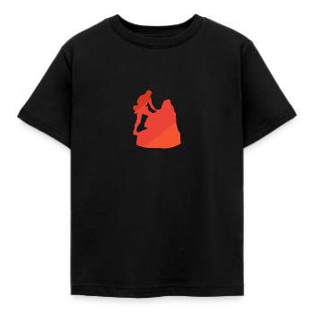 Kletterwand Klettern Felsklettern - Kinder T-Shirt - Schwarz - Vorne - AI Model Kid Female (0cm)