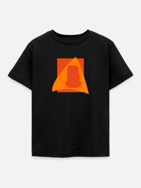 Wandern Backpacker Backpacker - Kinder T-Shirt - Schwarz