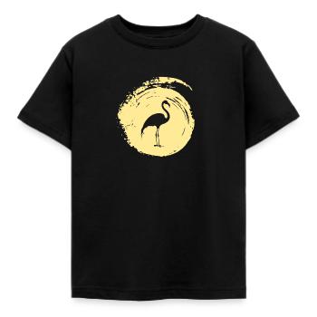 Flamingos Flamingo Flamingos Exotic - Kids' T-Shirt - black - Front - AI Model Kid Female (0cm)