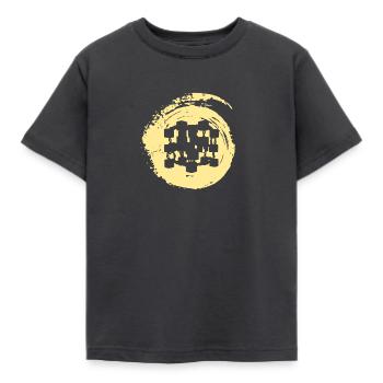 Cryptowährung Blockchain Kryptowährung - Kinder T-Shirt - Dunkelgrau - Vorne - AI Model Kid Female (0cm)