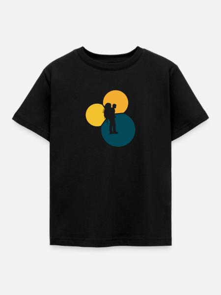 Backpacking Pilger Wandern - Kinder T-Shirt - Schwarz