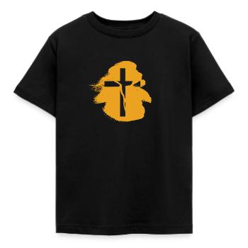 Cross Cross Bible - Kids' T-Shirt - black - Front - AI Model Kid Female (0cm)
