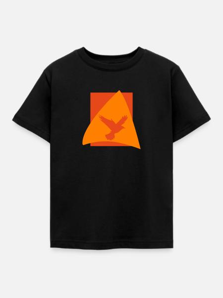 Vogelschwarm Vogel Flügel - Kinder T-Shirt - Schwarz