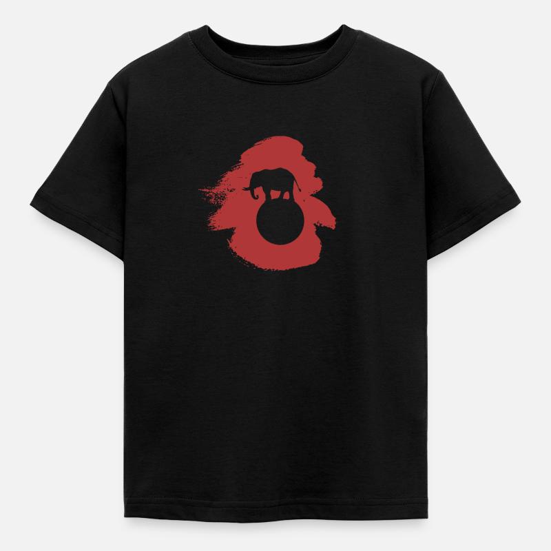Elefant Elefant Circus - Kinder T-Shirt - Schwarz