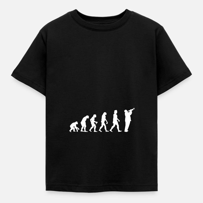 Cadeau d'instrument de bande de musicien de trompette d'évolution - T-shirt Enfant - noir