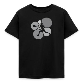 Tennis Backhand Tenni Racket Tennis Player - Kids' T-Shirt - black - Front - AI Model Kid Female (0cm)
