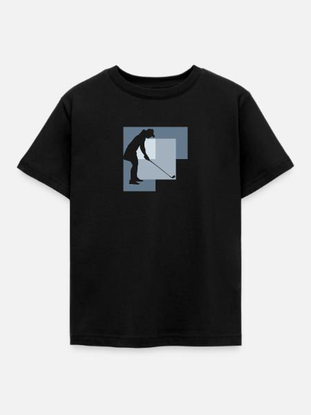 Golf Drive Golfschläger - Kinder T-Shirt - Schwarz